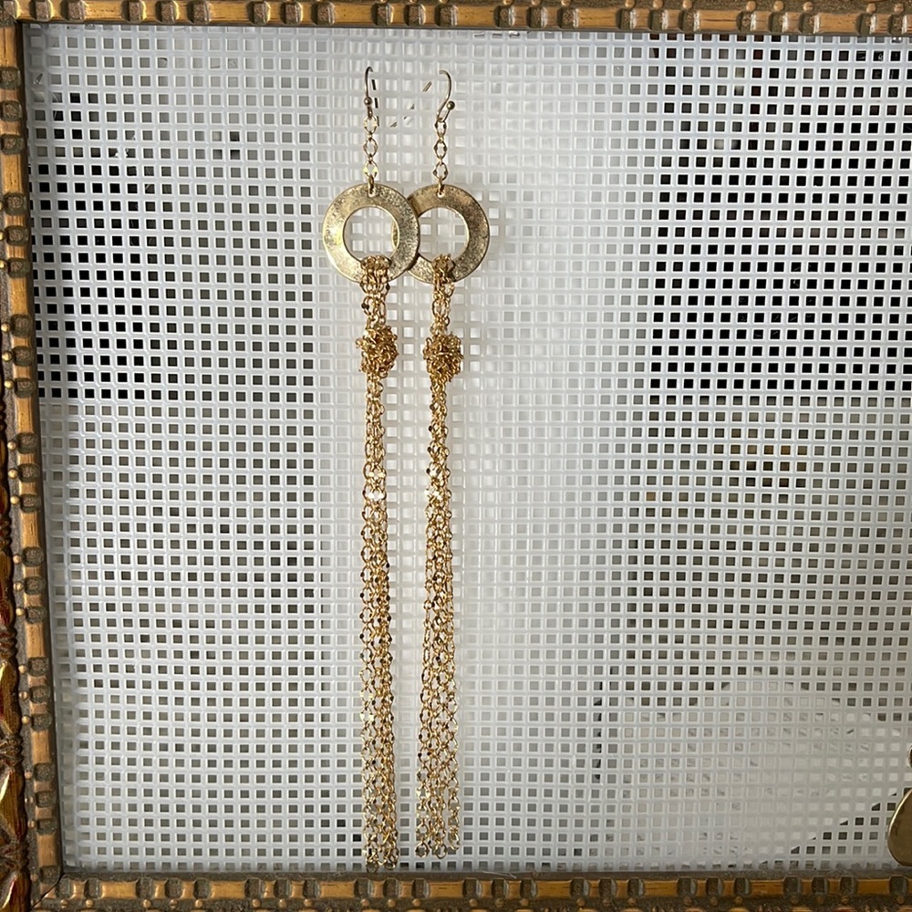 Gold Long Chain Earrings